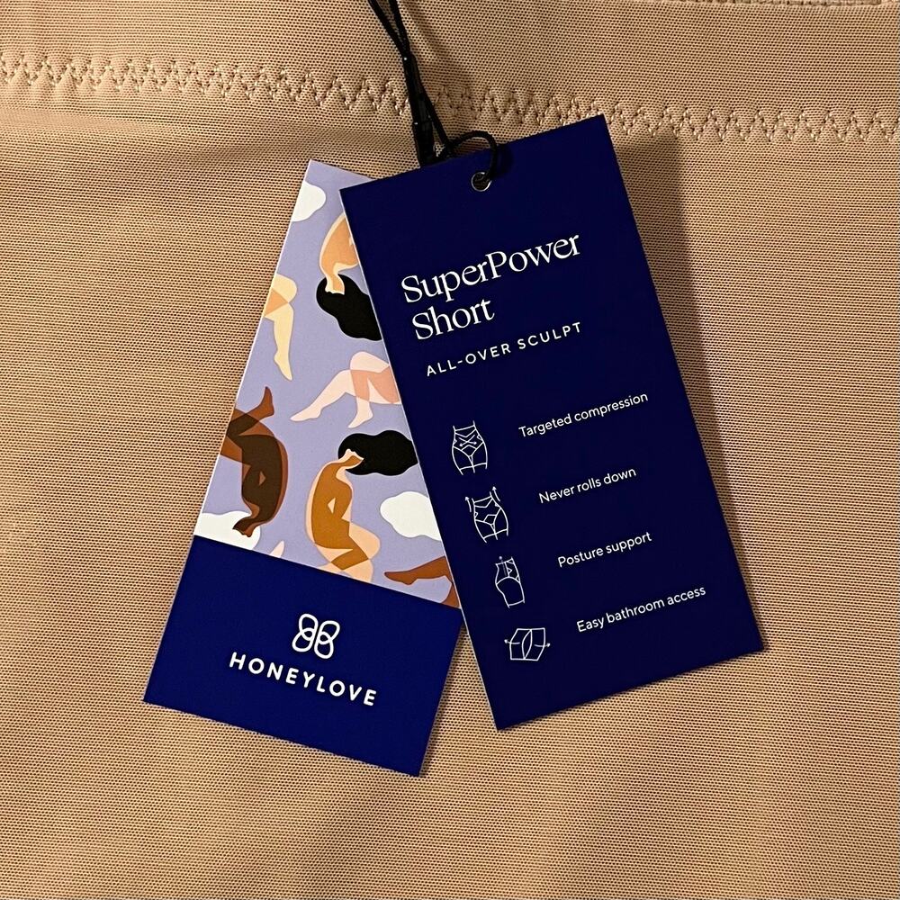 Honeylove SuperPower Short High Compression Sculpting Shapewear Sand NWT 3X - Picture 11 of 13